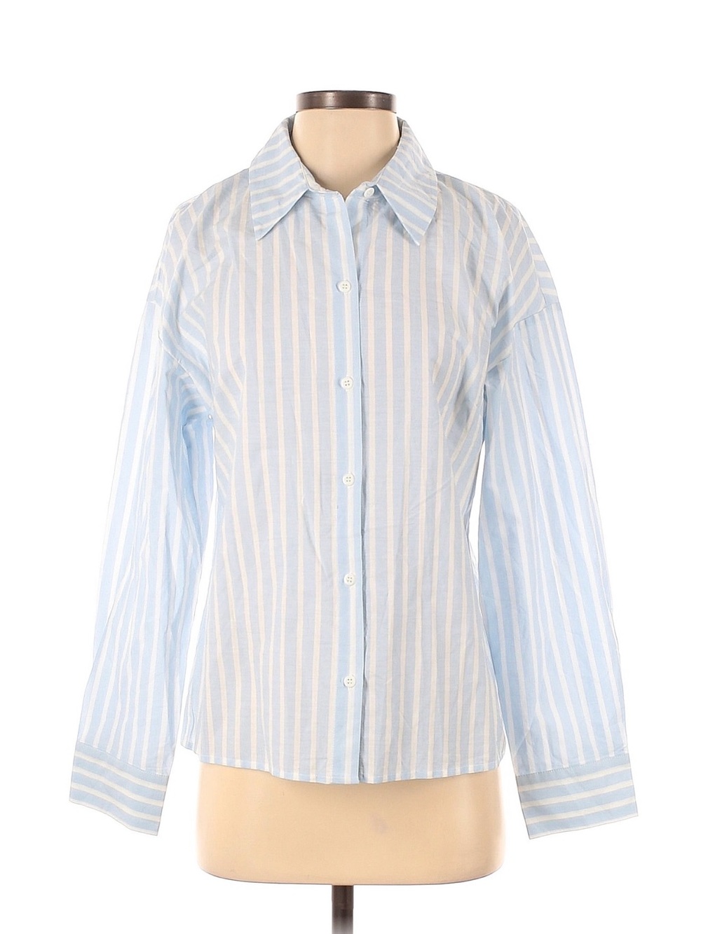 Mare Mare X Anthropologie Blue & White Striped Button Shirt S